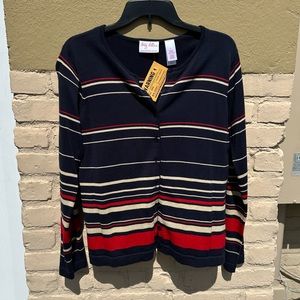 Liz Claiborne Retro Striped Cardigan